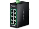 TRENDnet TI-PELC80 8-Port Ethernet PoE+ Industrial DIN-Rail Mini Switch