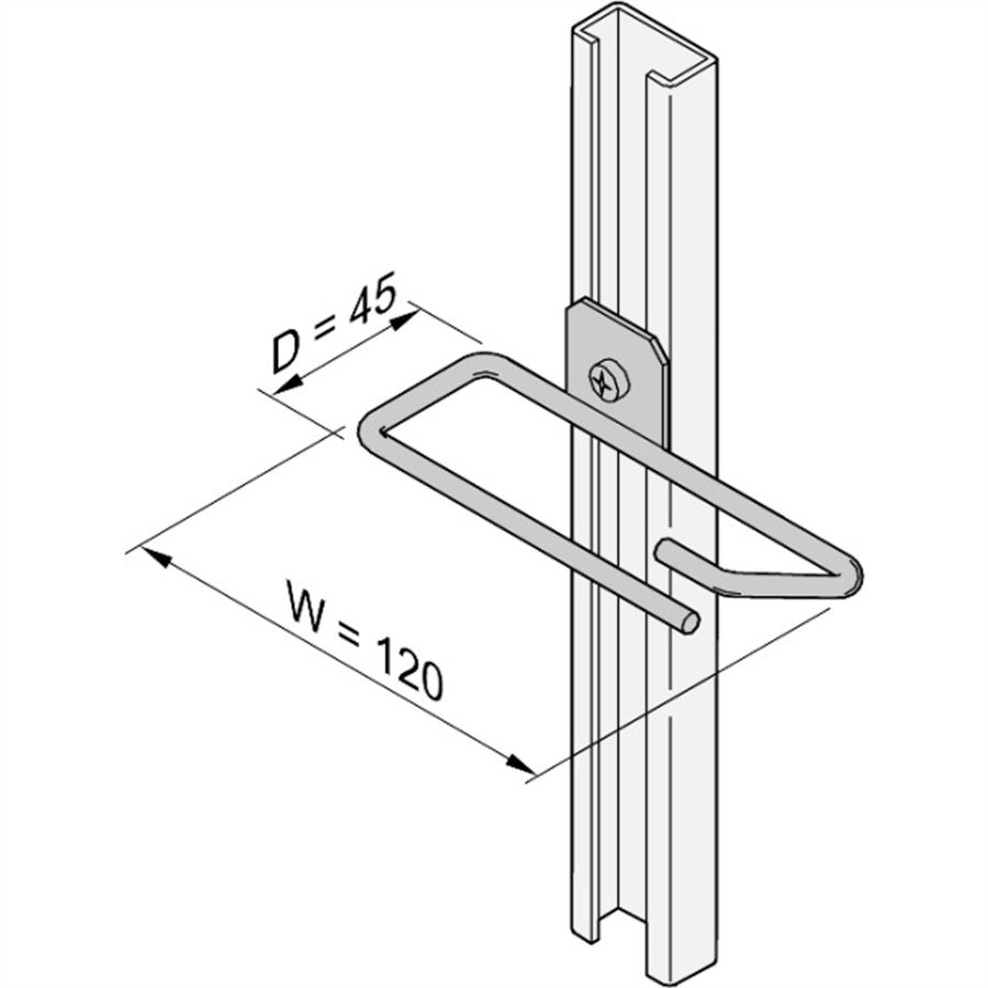 SCHROFF Kabelöse für C-Profil - KABELOESE F. C-PROFIL 45X120