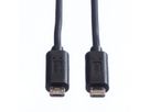 ROLINE USB 2.0 Ladekabel, Micro B - Micro B, ST/ST, schwarz, 0,3 m