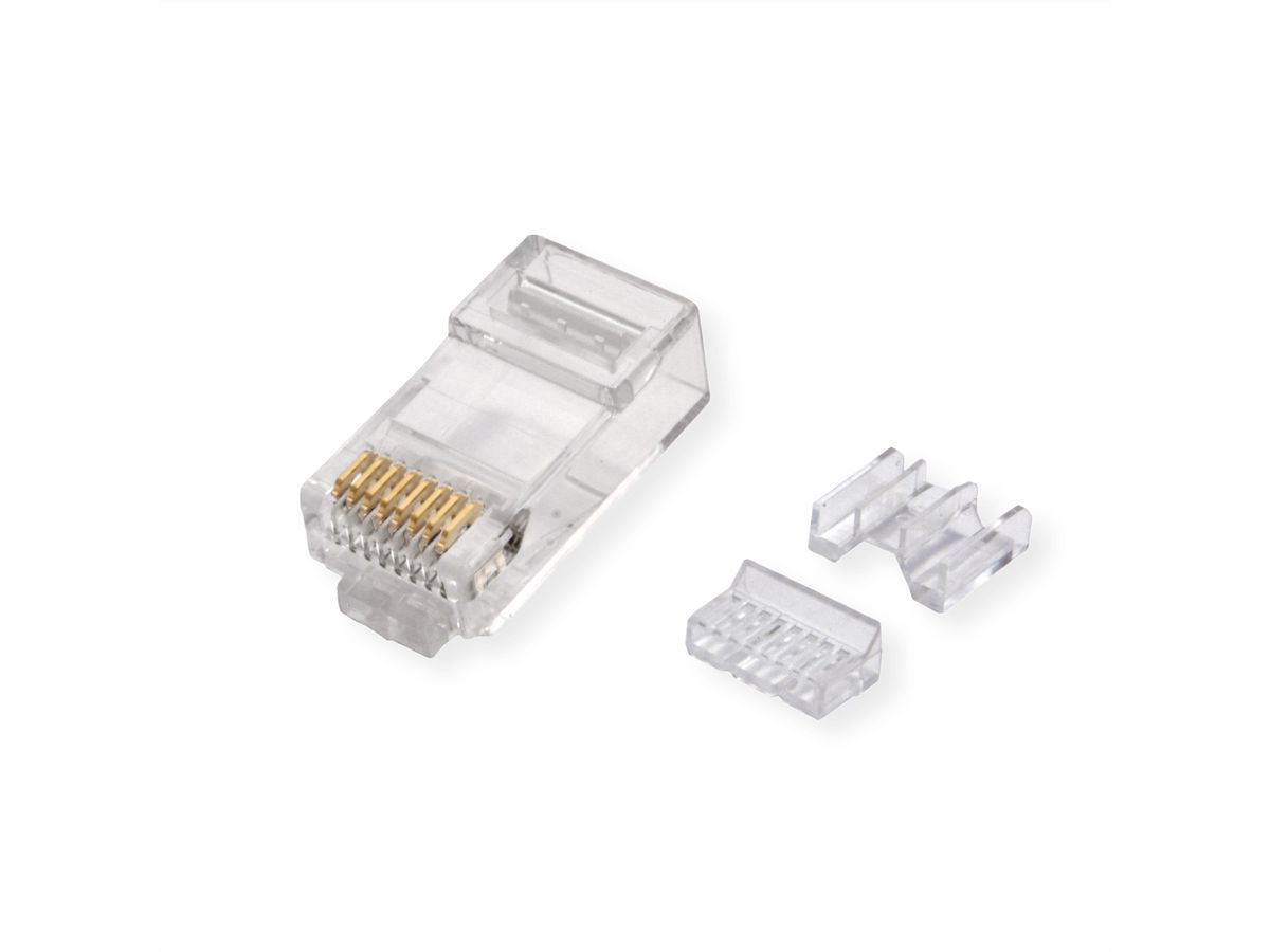 ROLINE Modular Plug ungeschirmt Kat.6A (Class EA), für Massiv-/Litzendraht, 10 St.