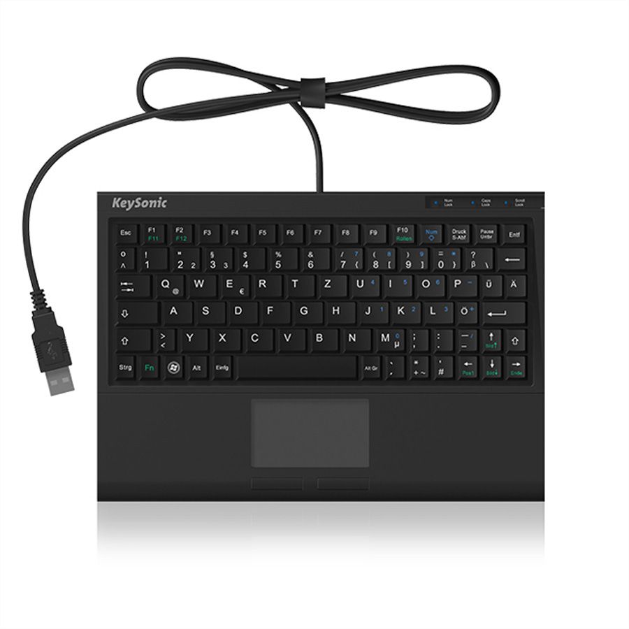 KeySonic ACK-3410 Super Mini Tastatur mit integriertem Smart-Touchpad