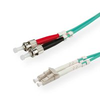 ROLINE LWL-Kabel 50/125µm OM3, LC/ST, türkis, 0,5 m