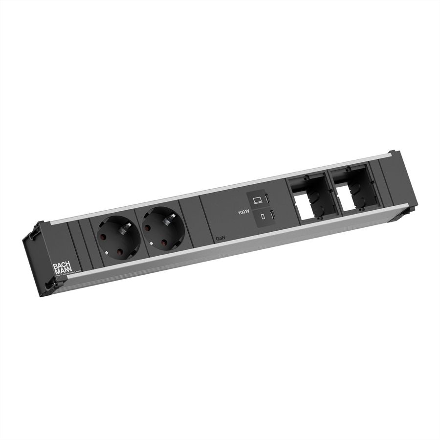 BACHMANN CONI 2xCEE7/3, 1xUSB C/C 100W2xCM L=0,2m