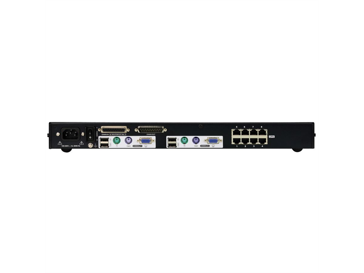 ATEN KH2508A 2-Konsole 8-Port Multi-Interface (DisplayPort, HDMI, DVI, VGA) Cat 5 KVM Switch