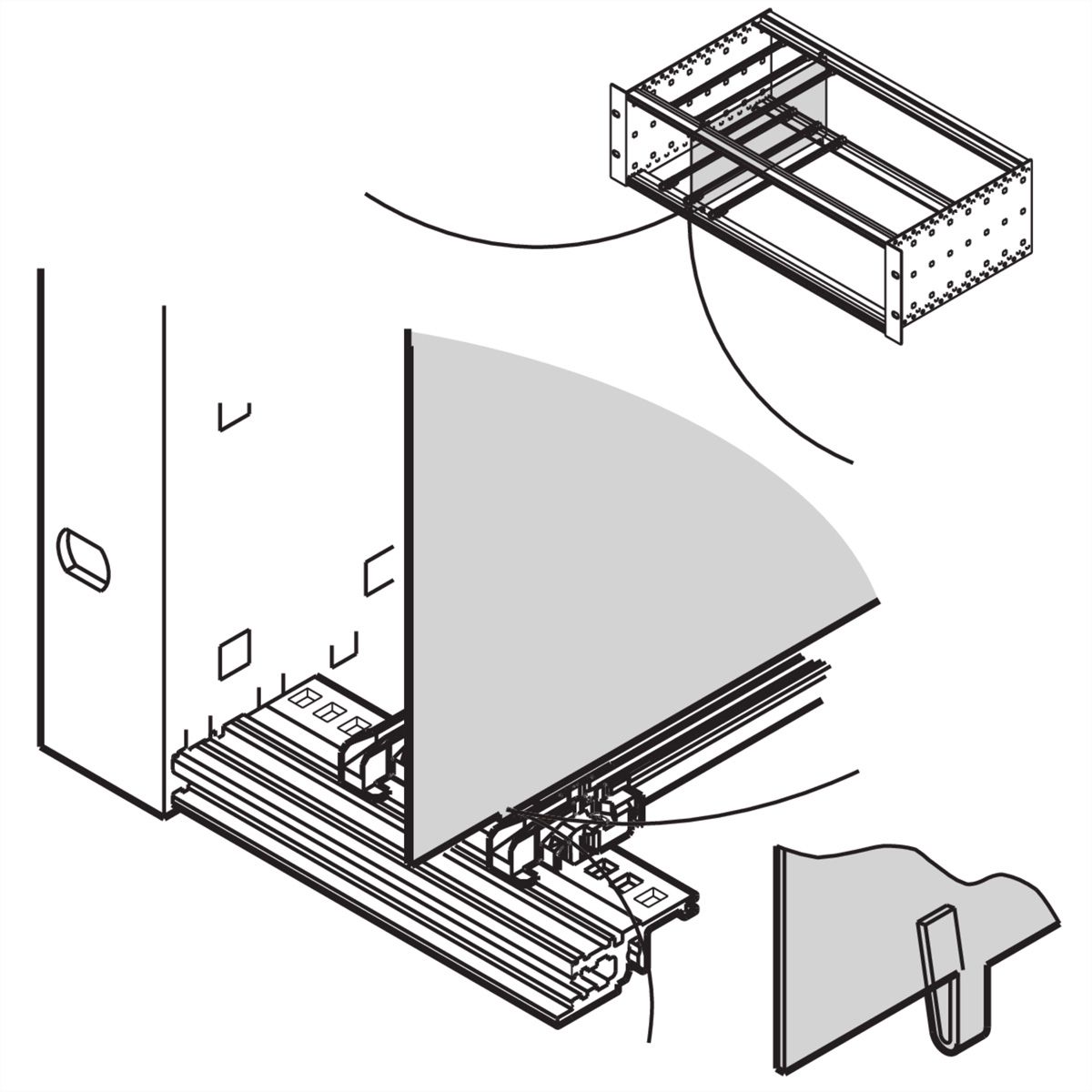 SCHROFF Zwischenwand - ZWISCHENWAND 3HE 220T