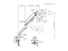 STANDARD Monitorarm, Mechanische Feder, 17–32 Zoll, max. 10 kg, schwarz