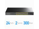 CUDY GS1028PS2 24-Port Gigabit PoE+ Switch 2 SFP Ports 300W