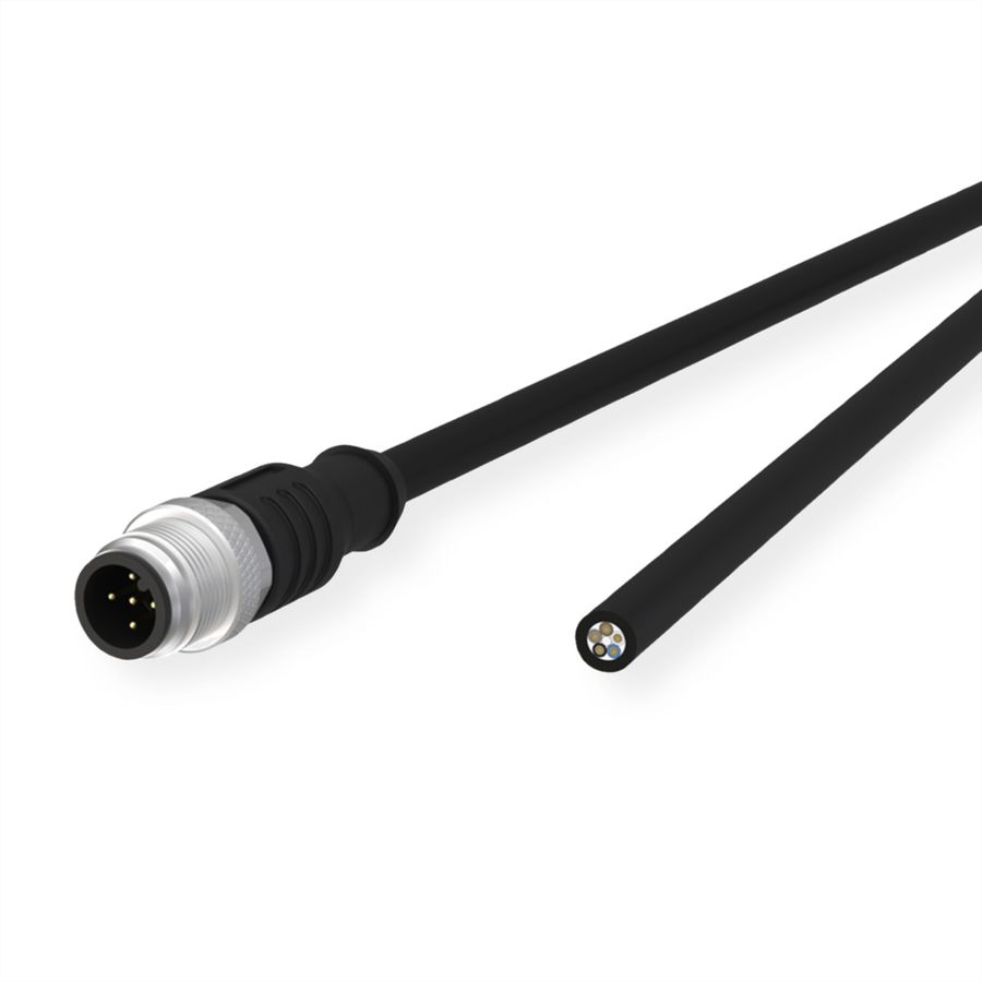 METZ CONNECT Sensor-/Aktorltg., M12-ST A-kodiert, gerade-freies Ende, ungeschirmt, 5polig, PUR, 2 m