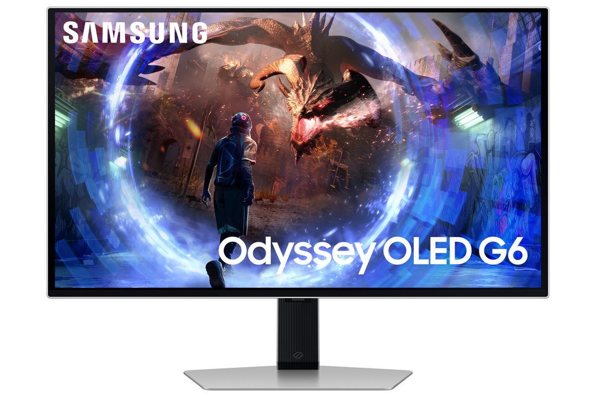 Samsung G60SD Computerbildschirm 68,6 cm (27") 2560 x 1440 Pixel Quad HD OLED Silber
