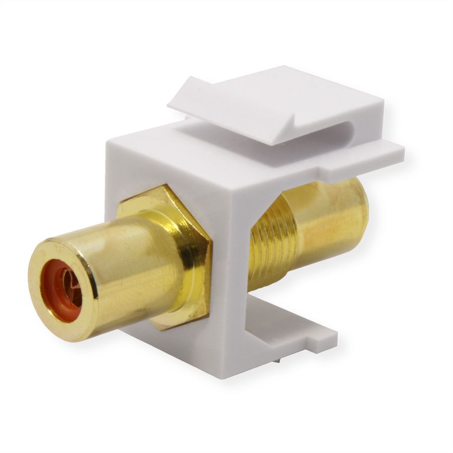 VALUE RCA-Keystone-Kupplung, Kunststoff, rot