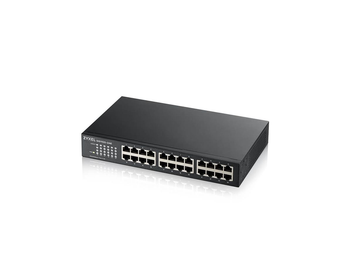 Zyxel GS1100-24E Unmanaged Gigabit Ethernet (10/100/1000) Schwarz