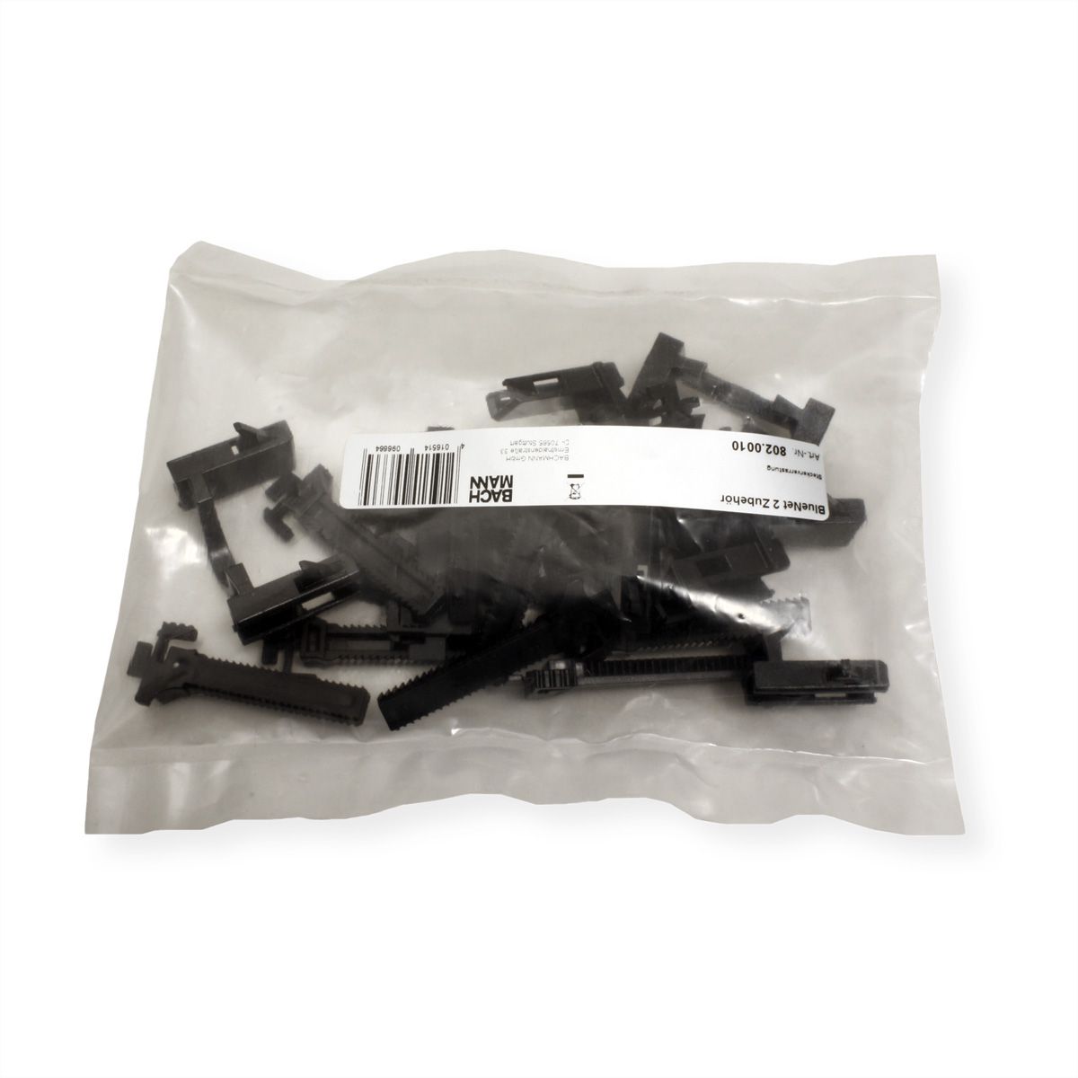 BACHMANN PDU Verriegelung für C13/C19 Buchsen, 6 Set, schwarz