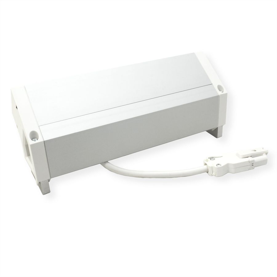 BACHMANN DESK2 ALU WHITE 2xUTE 1xUSB A/C 22W 1xSchalter 0,2m