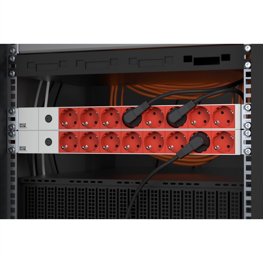 BACHMANN 19" Steckdosenleiste 8-fach, 2300W, IEC320 C14 Stecker