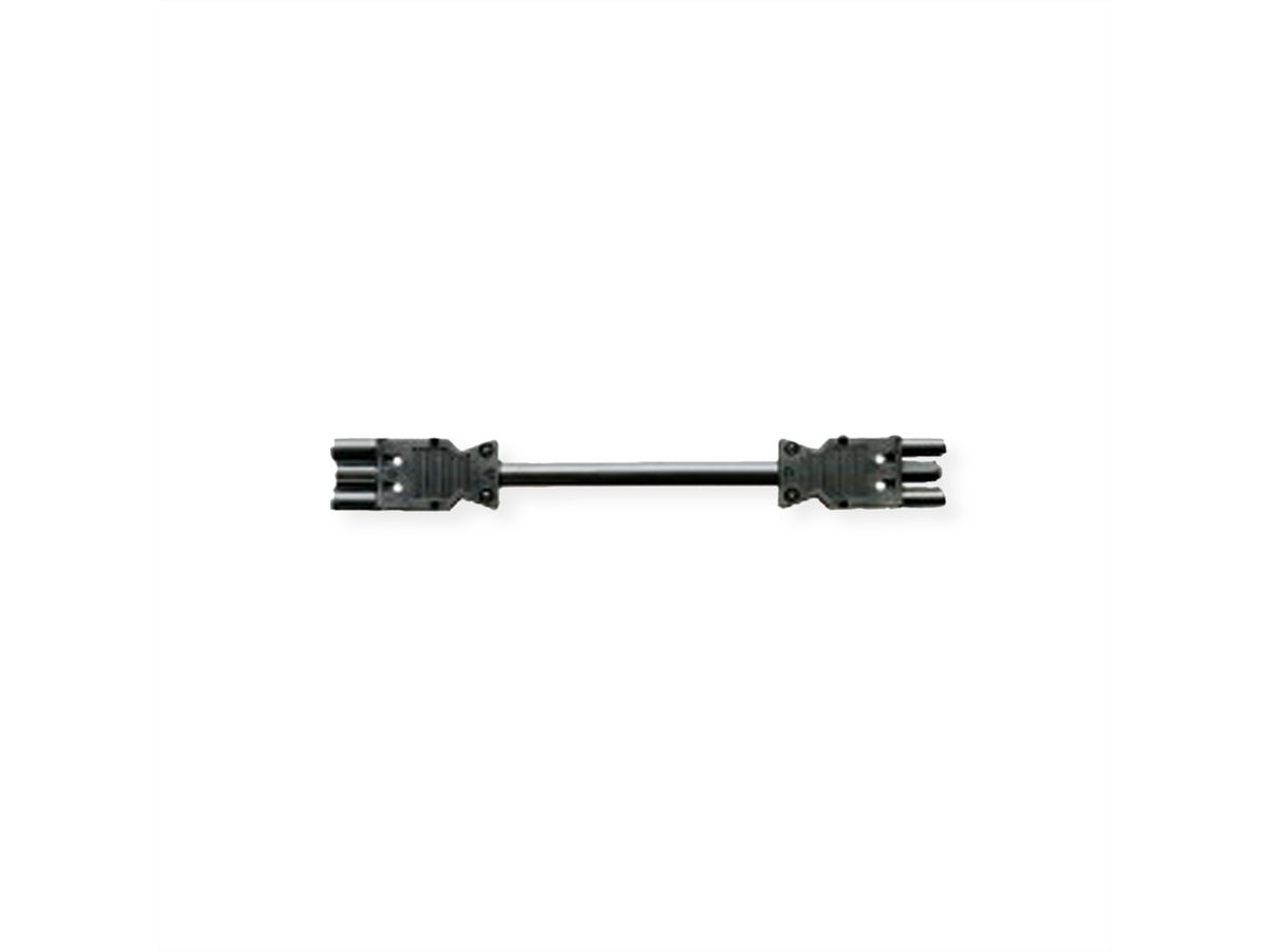 BACHMANN Geräteverlängerung GST18-3 Stecker/Kupplung, schwarz, 0,5 m