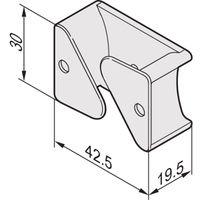 SCHROFF Kabelführung zum Kleben - KABELFUEHRUNG ZUM KLEBEN(4X)