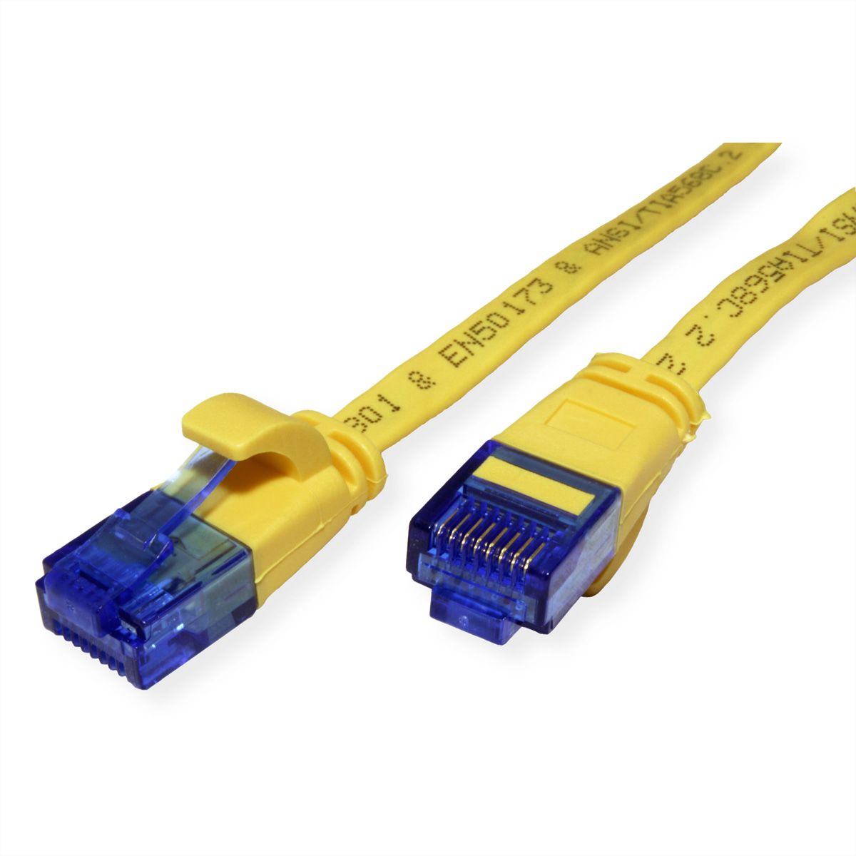 VALUE Patchkabel Cat.6A (Class EA) UTP, extra-flach, gelb, 2 m