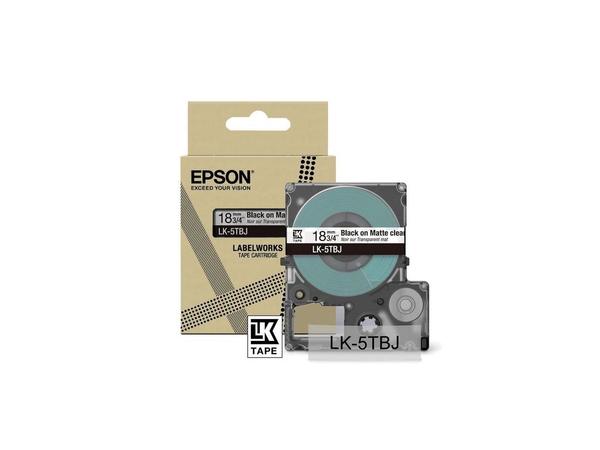 Epson LK-5TBJ Schwarz, Transparent
