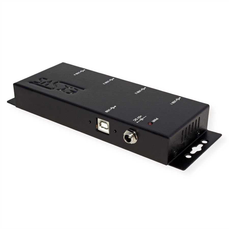 EXSYS EX-1166HMV 4 Port externer USB 2.0 Hub Metall verschraubbar