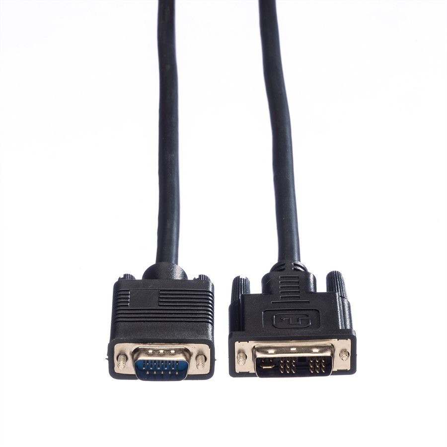VALUE DVI-VGA Kabel, DVI (12+5) ST - VGA ST, 5 m