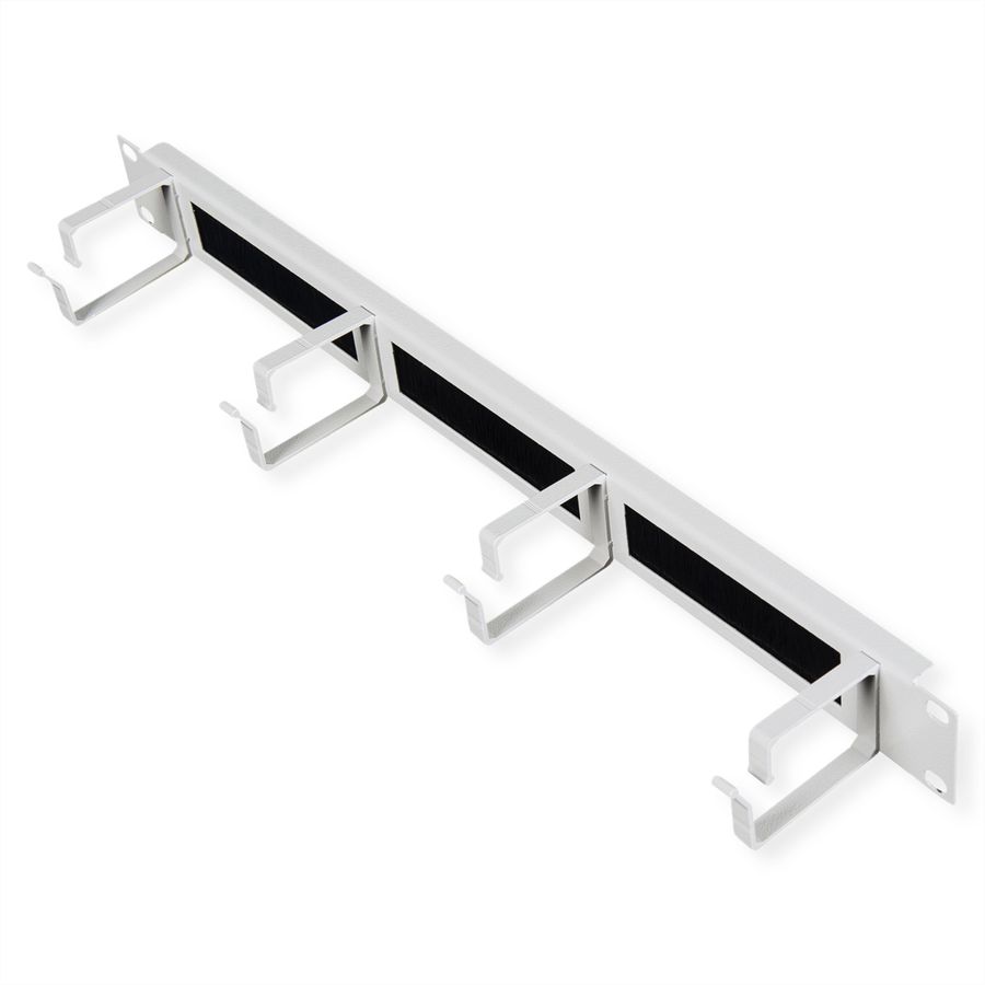 ROLINE 19-Zoll Rangierpanel 1 HE, mit Bürstenleiste 44x60mm grau