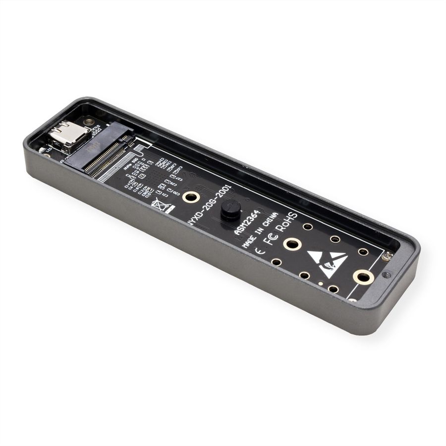VALUE Externes SSD-Gehäuse, M.2, NVMe zu USB 3.2 Gen 2x2, Typ C