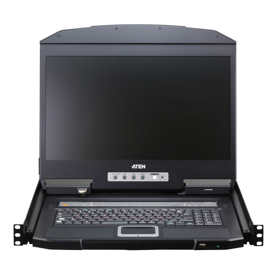 ATEN CL3716iNW D 16-Port USB HDMI LCD KVM Konsole, DE-Layout