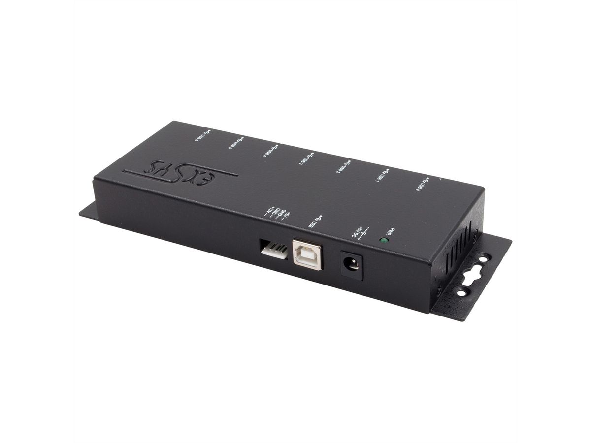 EXSYS EX-1177-2S USB 2.0 Hub mit 7 Ports 15KV ESD Überspannungs-Schutz