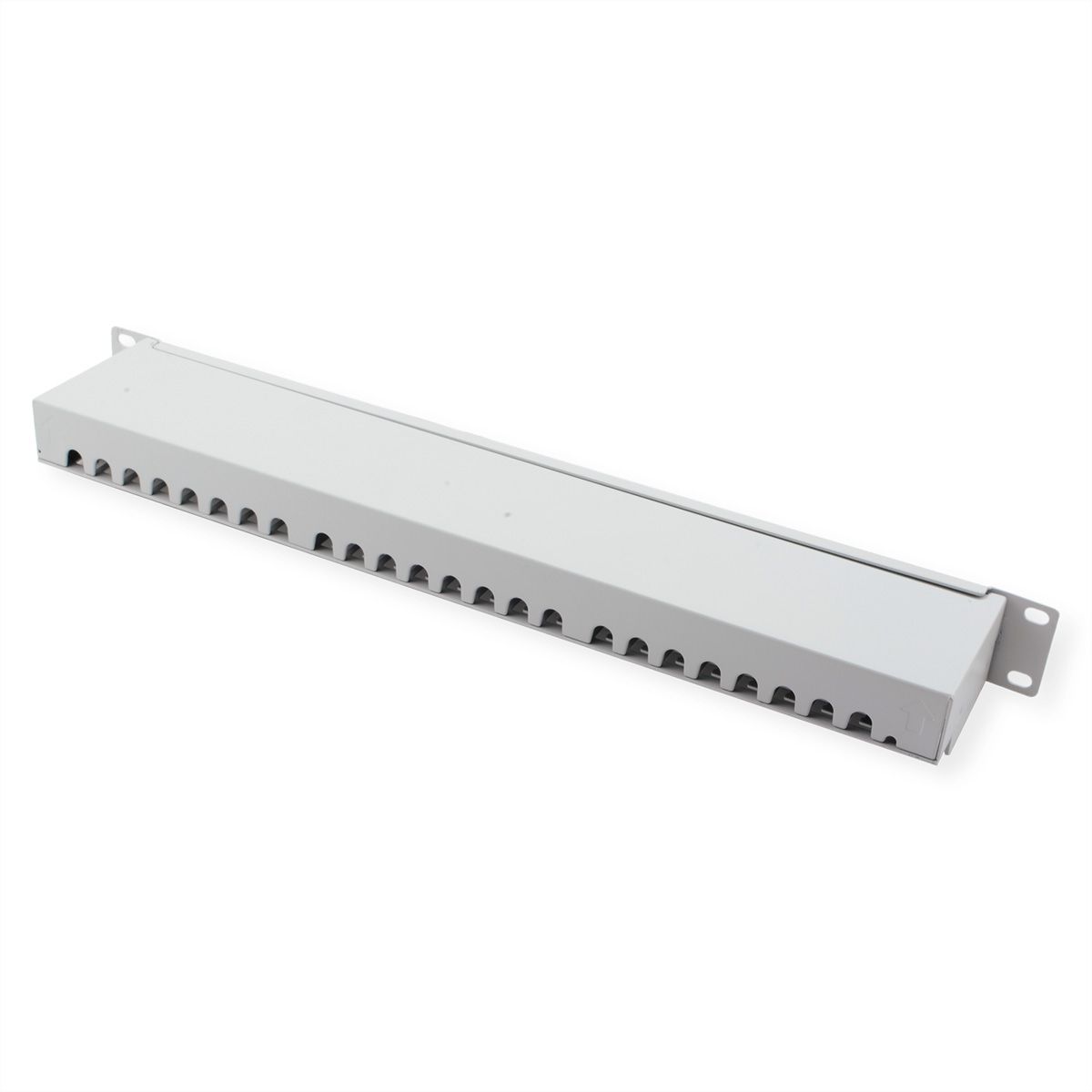VALUE Cat.6A (Class EA) 19-Zoll-Patchpanel, 24 P, geschirmt, grau