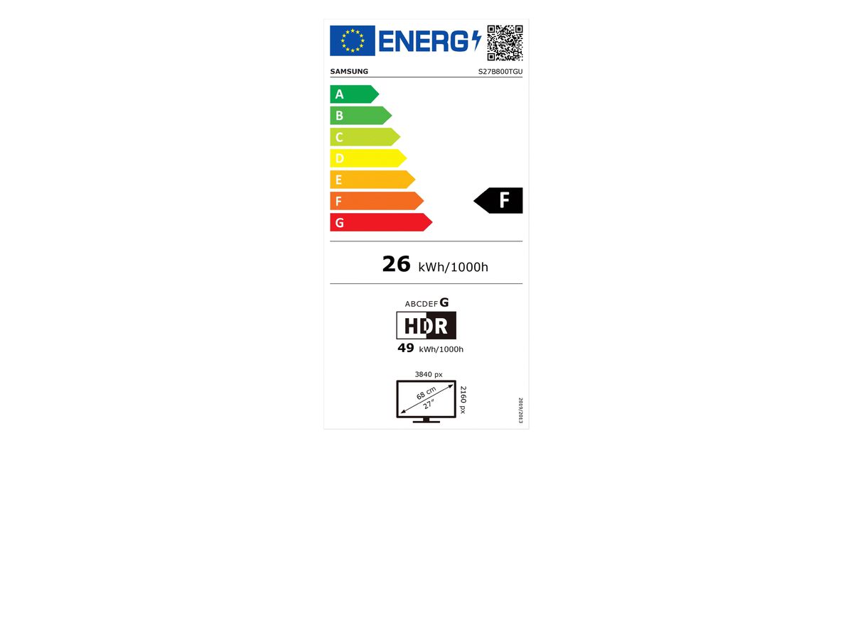 Samsung S80TB LED display 68,6 cm (27") 3840 x 2160 Pixel 4K Ultra HD Schwarz