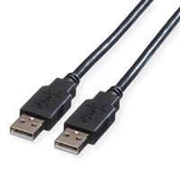 ROLINE USB 2.0 Kabel, Typ A-A, schwarz, 0,8 m