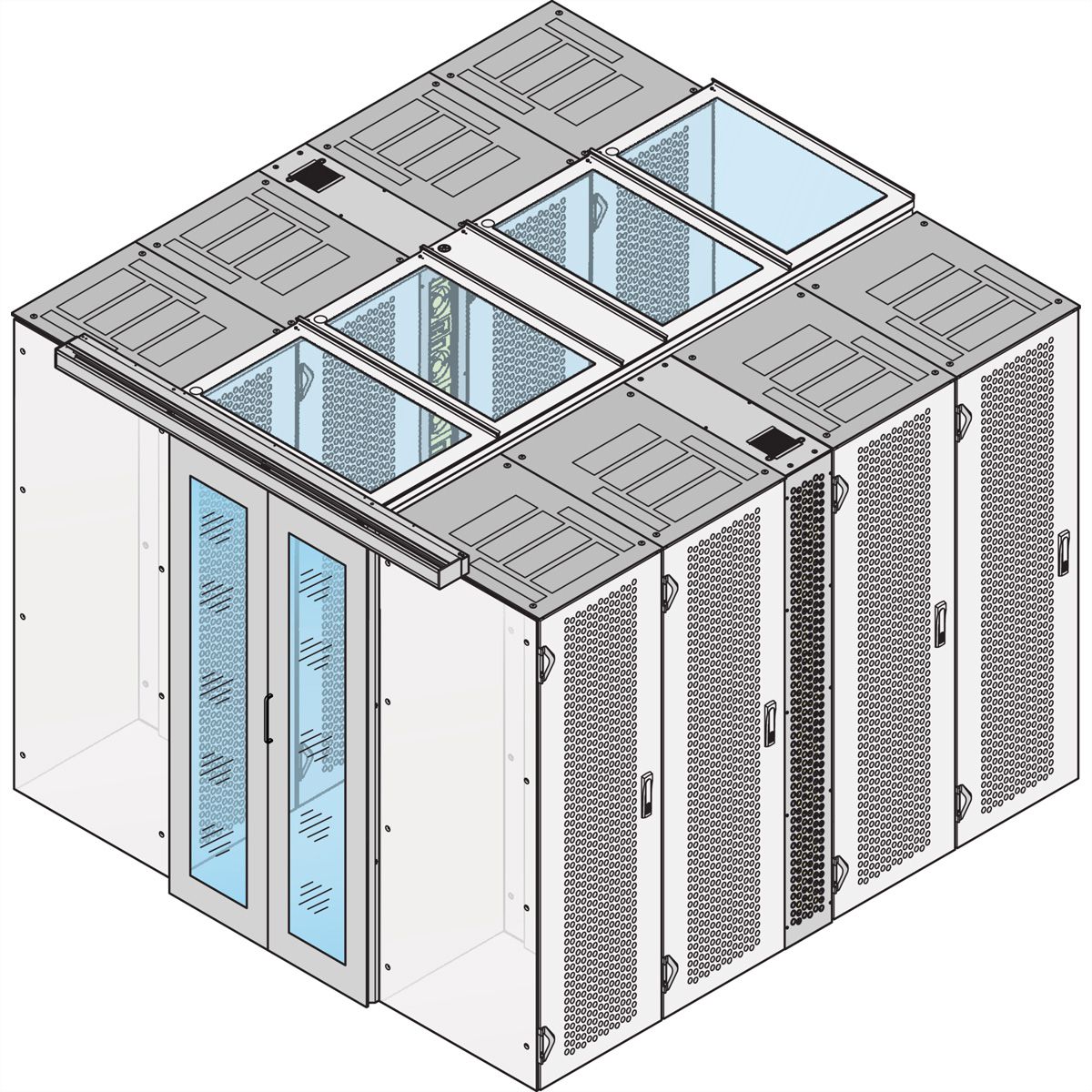 SCHROFF EINHAUSUNG DACH 1200B 300T