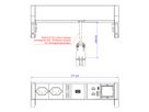 BACHMANN DESK2 2xCH 1xUSB A/C 22W 1xCM, 0,2m GST18 INOX Schweiz