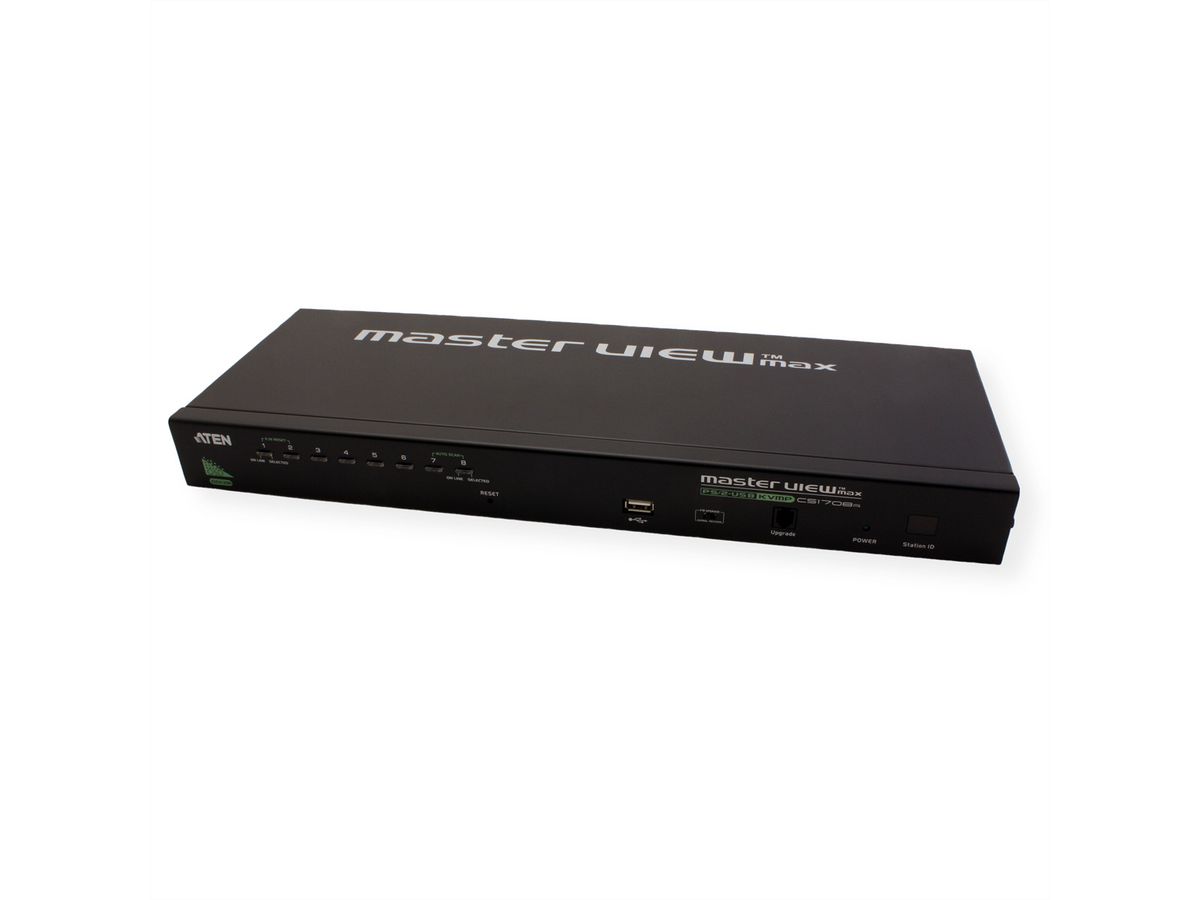 ATEN CS1708A KVM Switch VGA, PS/2-USB, USB-Peripherie Port, 8 Ports