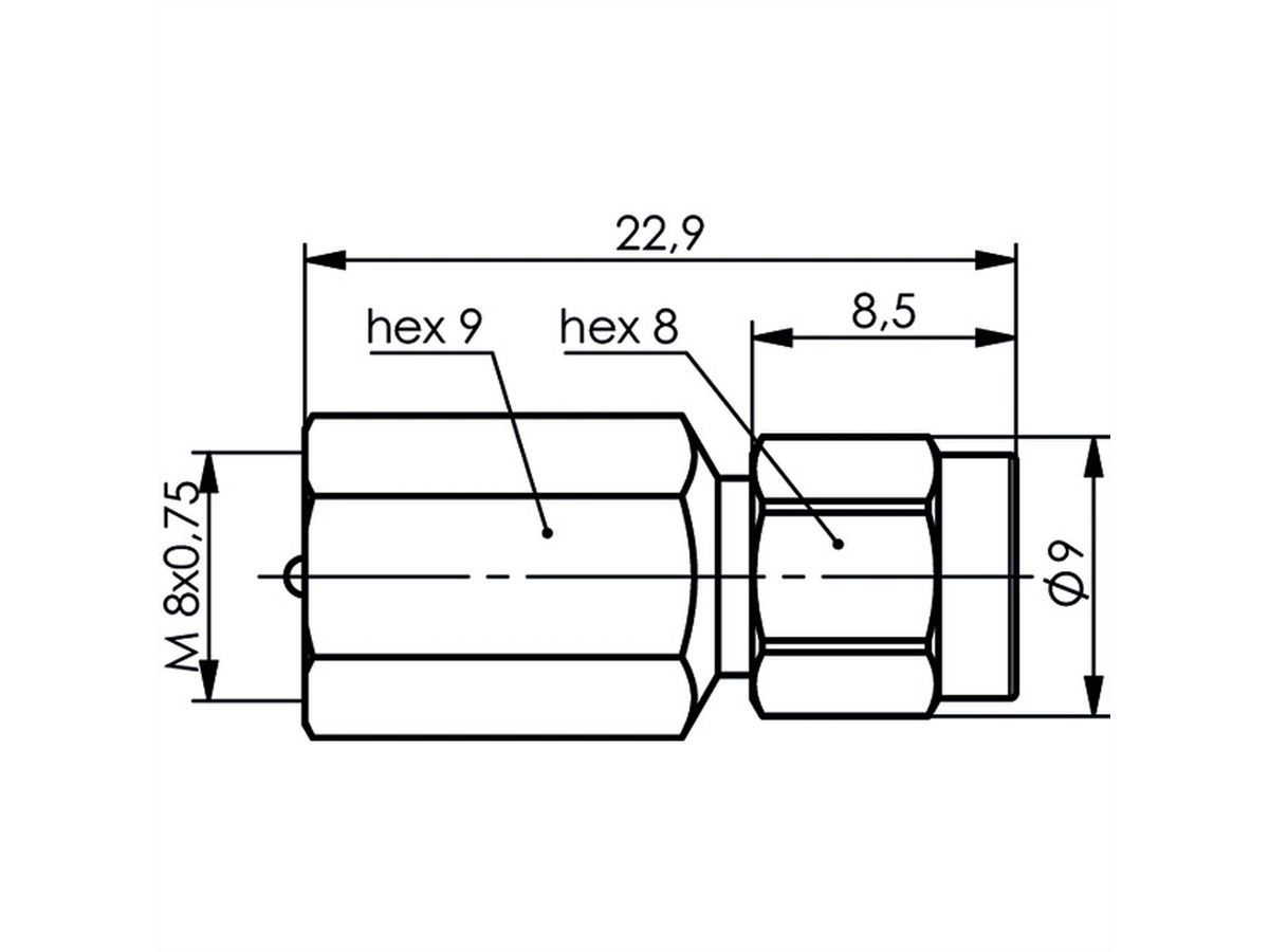 TELEGÄRTNER Adapter FME-Stecker / SMA-Stecker