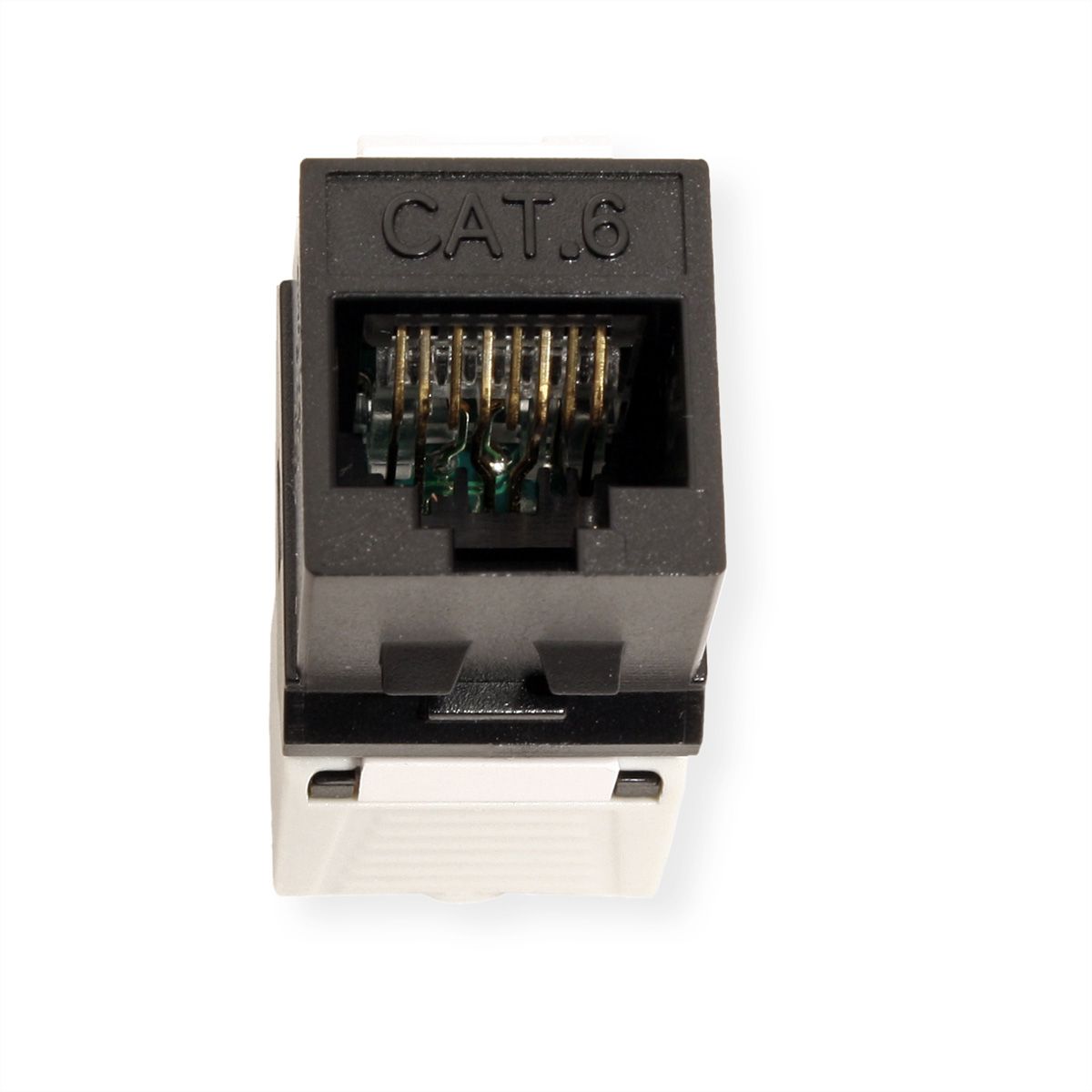 ROLINE Cat.6 (Class E) Keystone, ungeschirmt, werkzeuglos, SLIM, schwarz