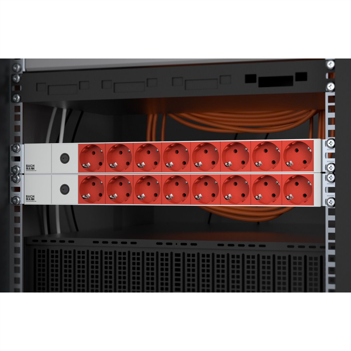 BACHMANN 19" Steckdosenleiste 8-fach, 2300W, IEC320 C14 Stecker