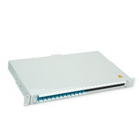 TELEGÄRTNER BASIS V LWL-Panel mit Kupplungen, 12x LC Duplex, blau, OS2