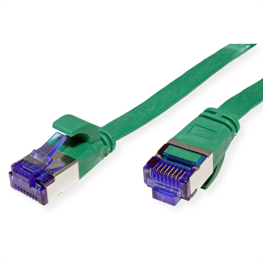 VALUE Patchkabel Cat.6A (Class EA) FTP, extra-flach, grün, 0,5 m