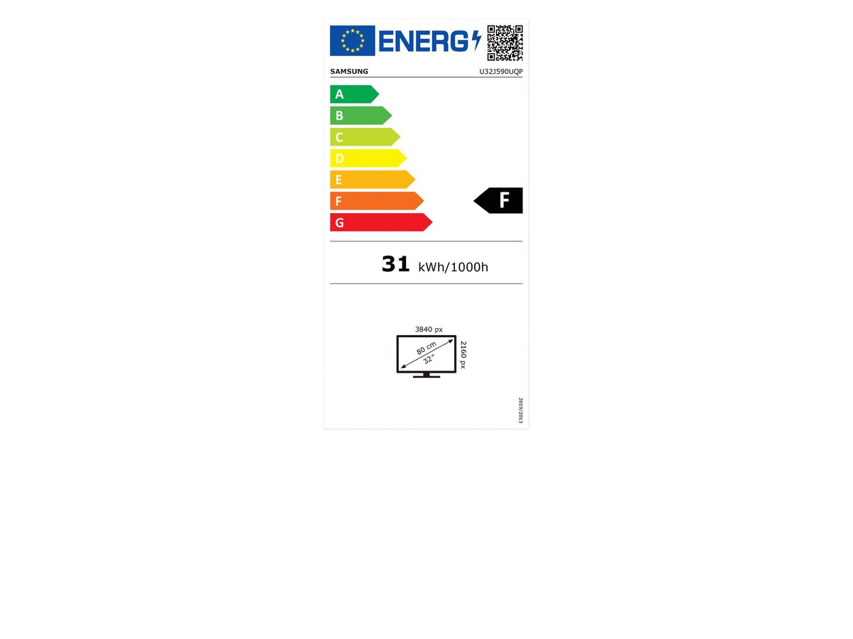 Samsung UJ59 Computerbildschirm 81,3 cm (32") 3840 x 2160 Pixel 4K Ultra HD LCD Grau