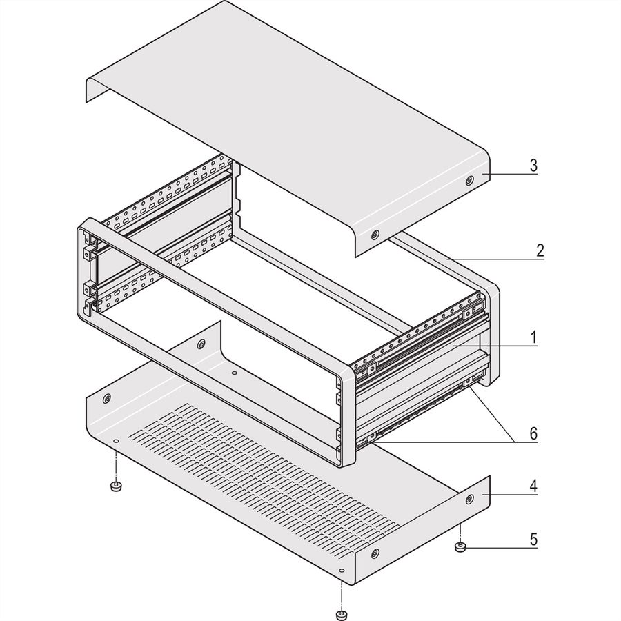 SCHROFF Gehäuse 4 HE - COMPAC PRO GEH.4HE 63TE 391T