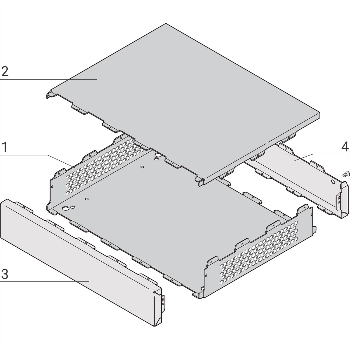 SCHROFF INTERSCALE M 44H 399B 310T P, Modulares Tischgehäuse