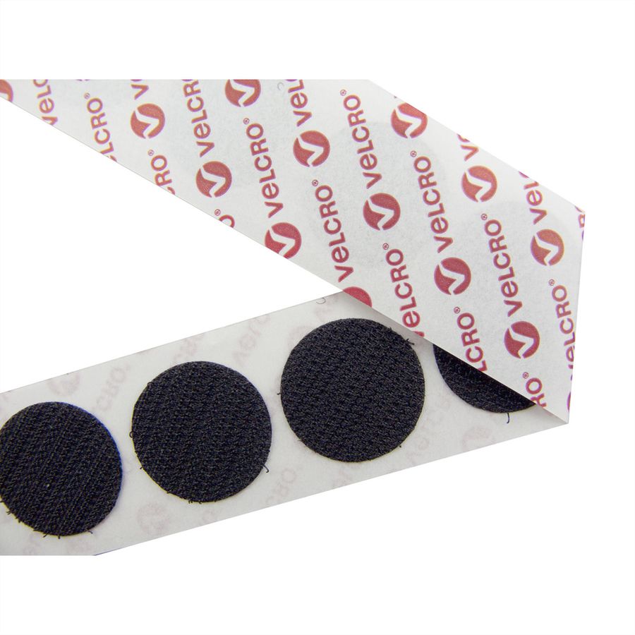 VELCRO® Klettpunkte Selbstklebend Nur Haken, 19mm x 125 Weiß