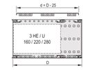SCHROFF Abdeckblech für Anschraubung an die Seitenwand - ABDECKBLECH EMC 63TE 175T 2ST