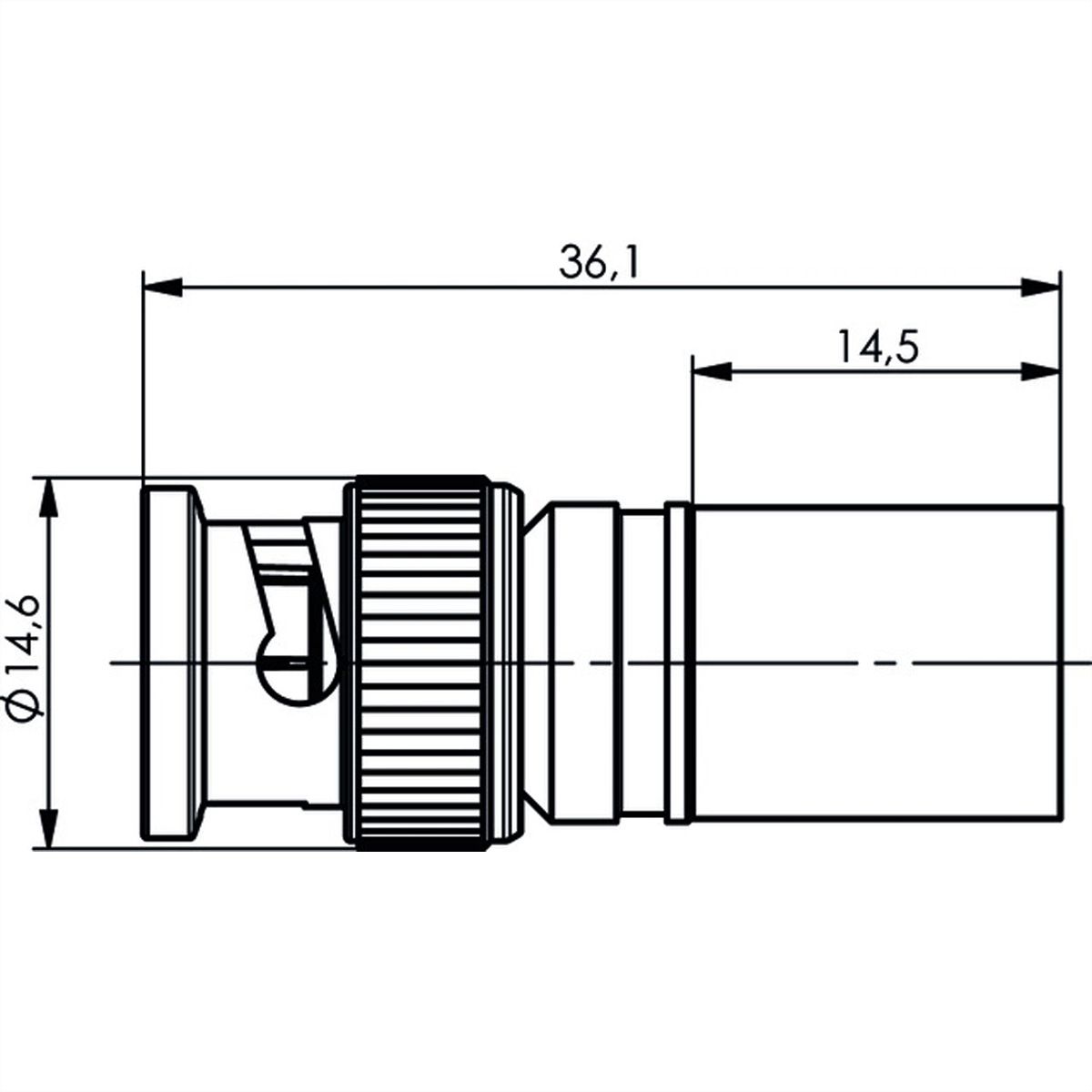 TELEGÄRTNER BNC Straight Plug, RG 213/U, Crimp