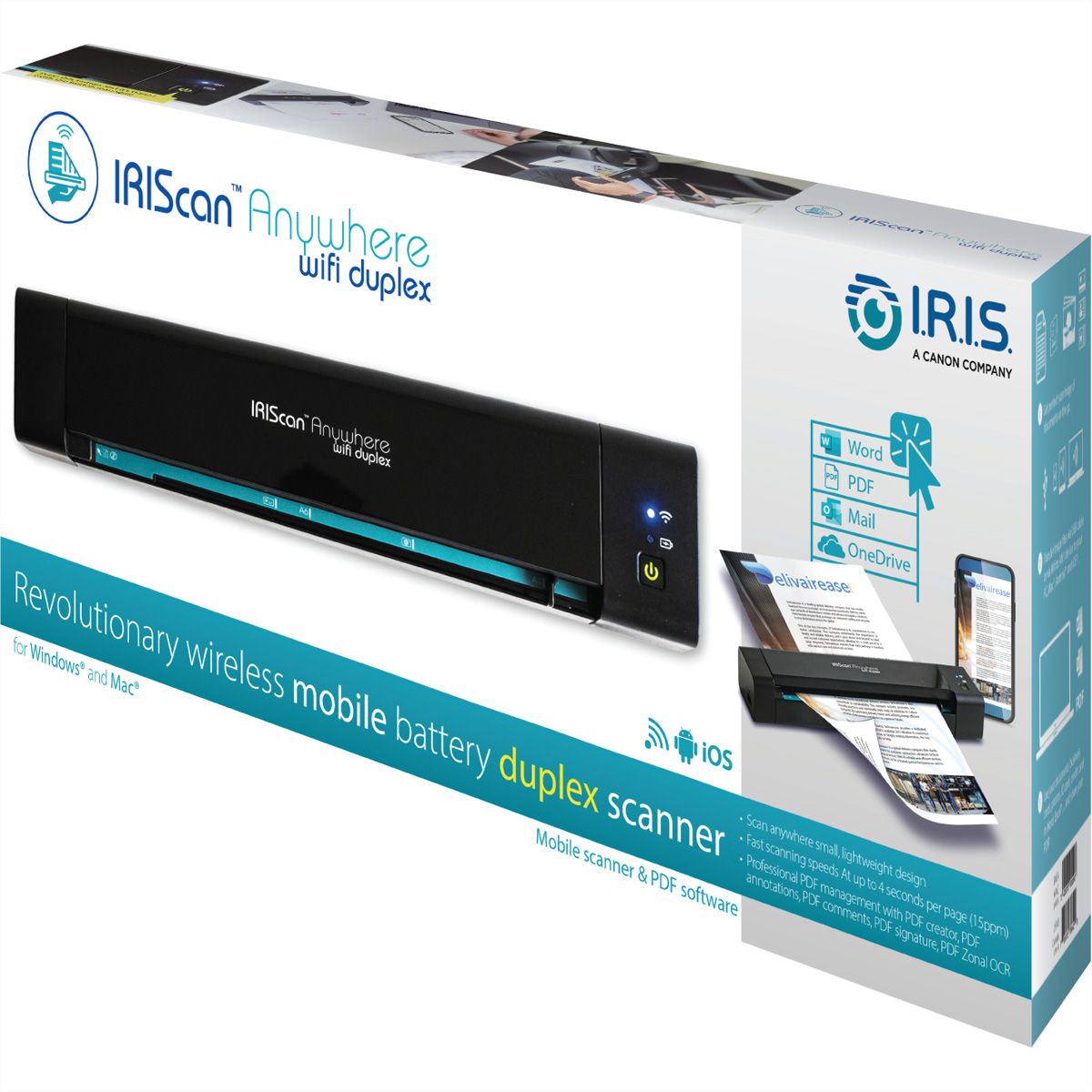 IRIScan Anywhere 6 WIFI Duplex 15PPM, Mobiler Batteriescanner