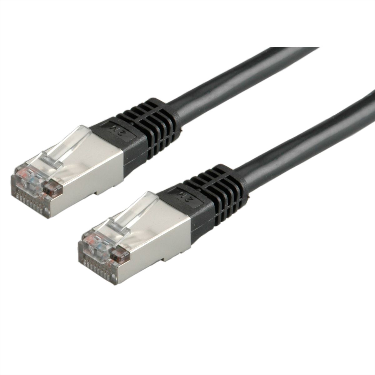 VALUE Patchkabel Cat.6 (Class E) S/FTP (PiMF), schwarz, 2 m