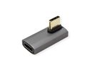 ROLINE USB4 Gen 3x2 Adapter Typ C ST/BU, Aluminium, 90°, gedreht, silberfarben