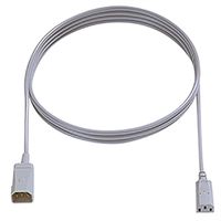 BACHMANN Kaltgeräteverlängerung H05VV-F 3G1,0mm², C14 / C13, grau, 2 m