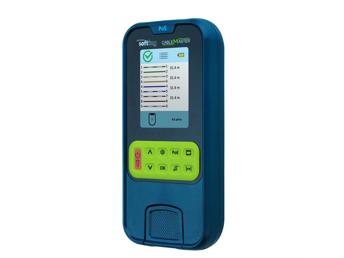 SOFTING CableMaster PoE, Verdrahtungs- und PoE++ Tester